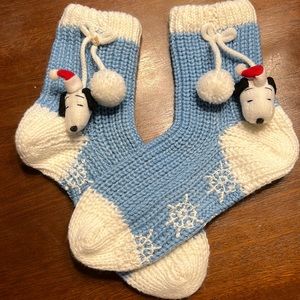 Knit snoopy socks